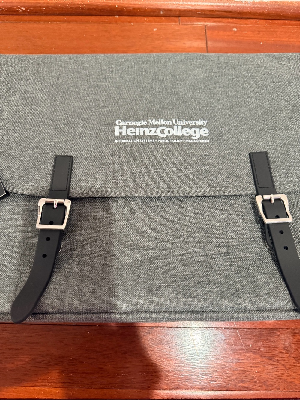 NWT Carnegie Mellon Heinz College Gray Laptop Messenger Bag